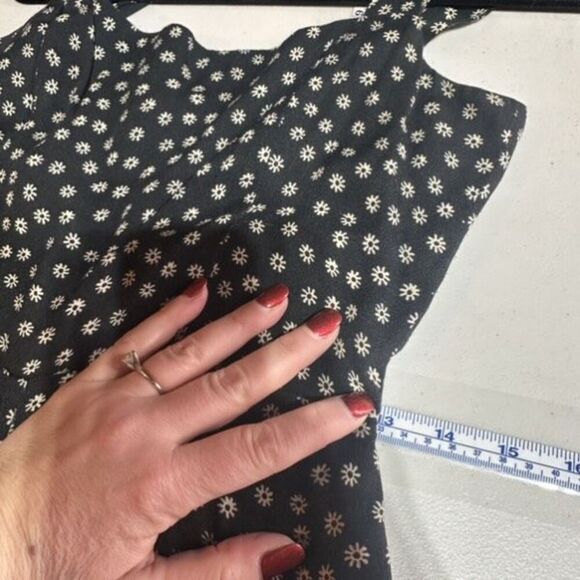 Reformation Ditzy Micro Floral Black Wide Leg Sleeveless Jumpsuit Size XS - Picture 7 of 16